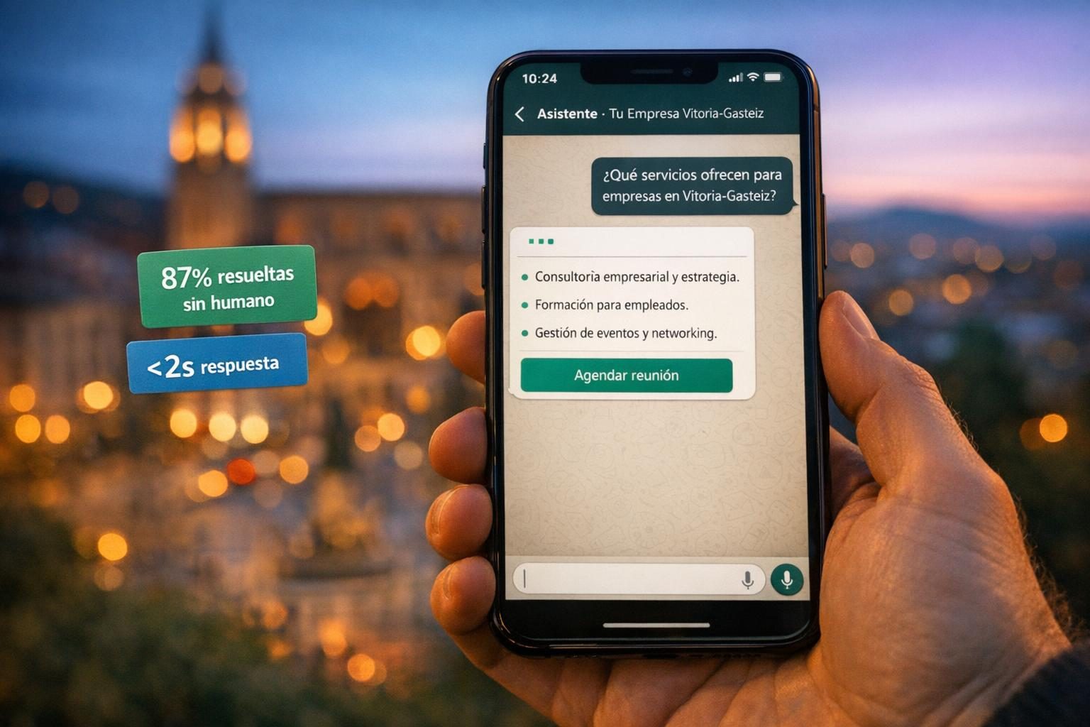 Chatbots IA en Vitoria-Gasteiz — Chatbots con IA para Empresas en Vitoria-Gasteiz — Atención 24/7