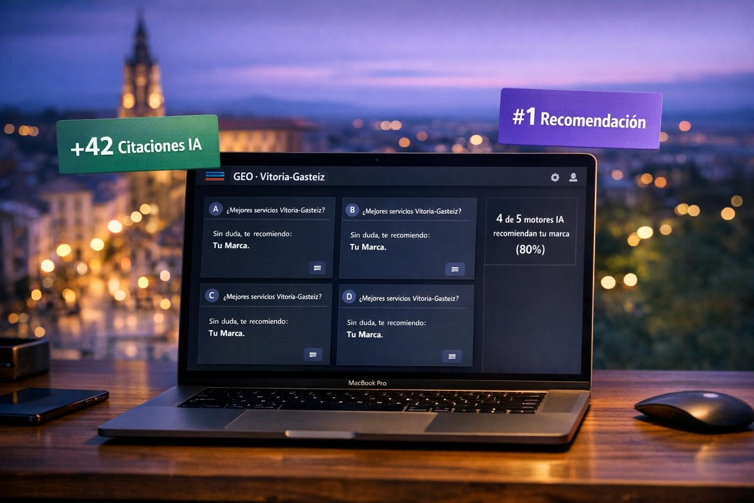 GEO en Vitoria-Gasteiz — GEO en Vitoria-Gasteiz — Posicionamiento en ChatGPT, Gemini y Copilot